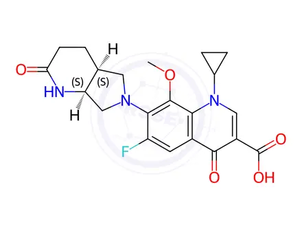 Chemical structure of 2-Oxo Moxifloxacin (USP)