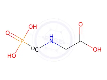 Chemical structure of GLYPHOSATE-3-13C