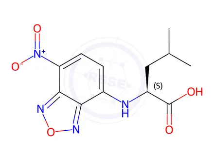 Chemical structure of (S)-4-Methyl-2-((7-nitrobenzo[c][1,2,5]oxadiazol-4-yl)amino)pentanoic acid