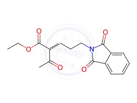 Chemical structure of Ethyl 2-acetyl-5-phthalimidopentanoate