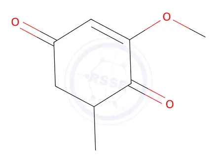 Chemical structure of 2-Cyclohexene-1,4-dione,2-methoxy-6-methyl-(9CI)