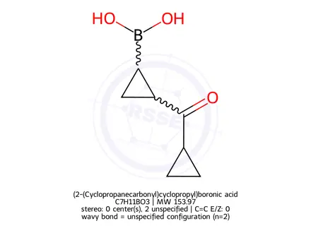Chemical structure of (2-(Cyclopropanecarbonyl)cyclopropyl)boronic acid