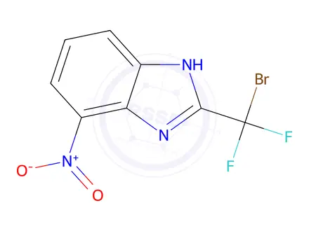 Chemical structure of 2-(Bromodifluoromethyl)-4-nitro-1H-benzo[d]imidazole