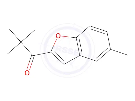 Chemical structure of 2,2-Dimethyl-1-(5-methylbenzofuran-2-yl)propan-1-one
