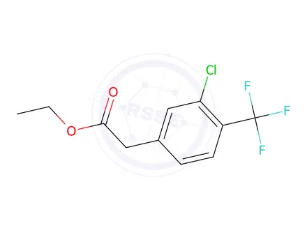 Chemical structure of ethyl 3-chloro-4-trifluoromethylphenylacetate