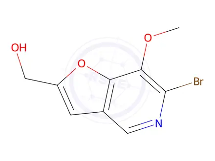 Chemical structure of (6-Bromo-7-methoxyfuro[3,2-c]pyridin-2-yl)methanol