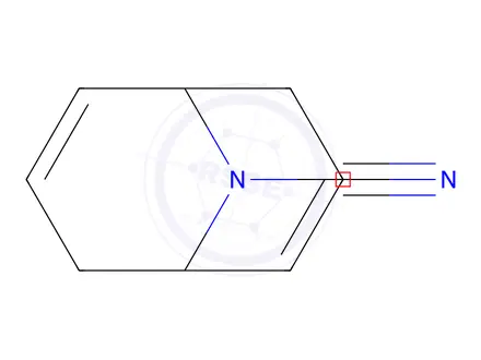 Chemical structure of 9-Azabicyclo[3.3.1]nona-2,6-diene-9-carbonitrile(9CI)