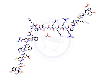 Chemical structure of α1-24-Corticotropin Acetate