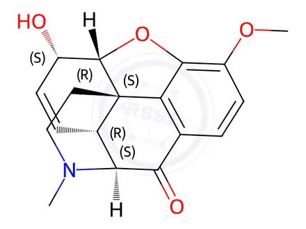 Chemical structure of 10-Oxocodeine (1.0mg/ml in Acetonitrile)