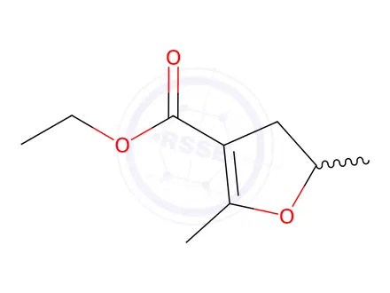 Chemical structure of ethyl 2,5-dimethyl-4,5-dihydrofuran-3-carboxylate