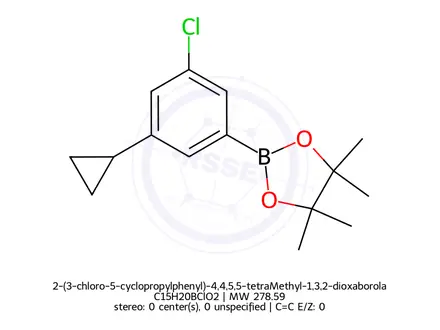 Chemical structure of 2-(3-chloro-5-cyclopropylphenyl)-4,4,5,5-tetraMethyl-1,3,2-dioxaborolane