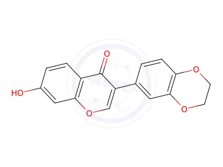 Chemical structure of 3-(2,3-Dihydrobenzo[b][1,4]dioxin-6-yl)-7-hydroxy-4h-chromen-4-one