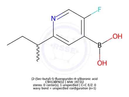 Chemical structure of (2-(Sec-butyl)-5-fluoropyridin-4-yl)boronic acid