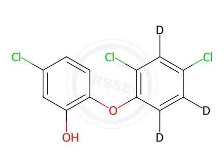 Chemical structure of Triclosan-[D3] in methanol