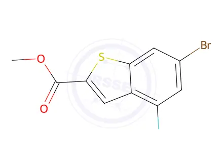 Chemical structure of 6-BROMO-4-FLUORO-BENZO[B]THIOPHENE-2-CARBOXYLIC ACID METHYL ESTER