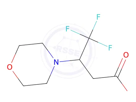Chemical structure of β-(Trifluoromethyl)-4-morpholinepropanoic acid
