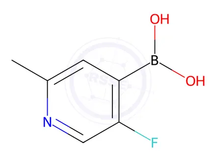 Chemical structure of 5-Fluoro-2-methylpyridin-4-yl Boronic Acid