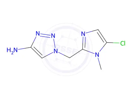 Chemical structure of 1-((5-Chloro-1-methyl-1h-imidazol-2-yl)methyl)-1h-1,2,3-triazol-4-amine