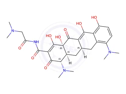 Chemical structure of N,N-dimethylglycylamidominocycline