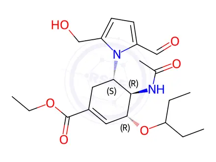 Chemical structure of Oseltamivir Fructose Adduct 5