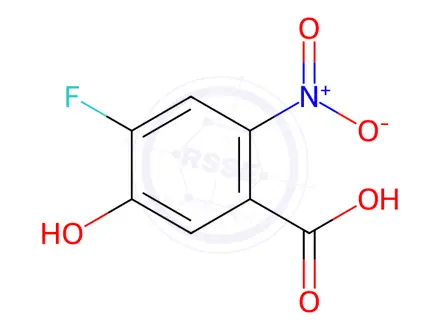 Chemical structure of 4-Fluoro-5-hydroxy-2-nitrobenzoic acid