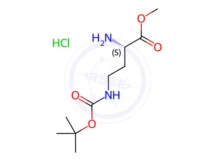 Chemical structure of H-Dab(Boc)-OMe · HCl