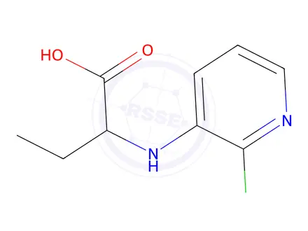 Chemical structure of 2-[(2-chloropyridin-3-yl)amino]butanoic acid