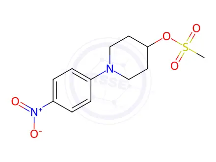 Chemical structure of 1-(4-Nitrophenyl)piperidin-4-yl Methanesulfonate