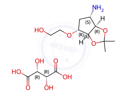 Chemical structure of Ticagrelor Impurity 19 L-Tartrate