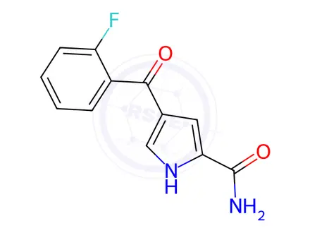 Chemical structure of 4-(2-Fluorobenzoyl)-1H-pyrrole-2-carboxamide