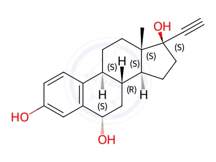 Chemical structure of 6a-Hydroxy Ethynyl Estradiol