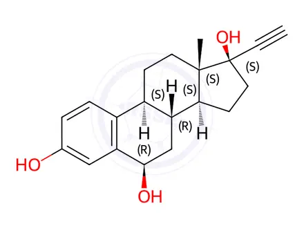 Chemical structure of 6b-Hydroxy Ethynyl Estradiol