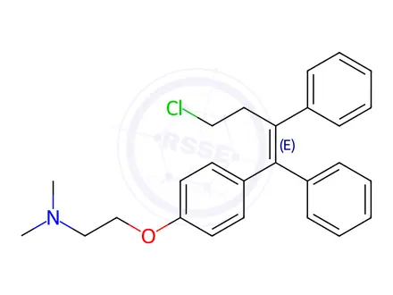 Chemical structure of (E)-Toremifene