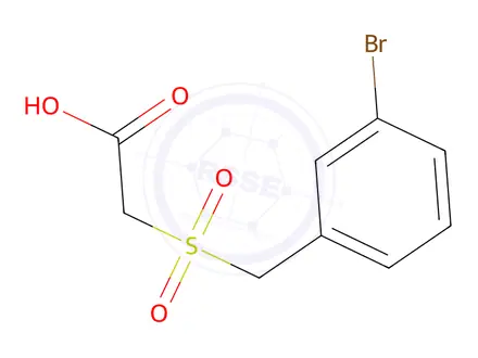 Chemical structure of 2-{[(3-bromophenyl)methane]sulfonyl}acetic acid