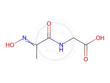 Chemical structure of Glycine, N-[2-(hydroxyimino)-1-oxopropyl]-(9CI)