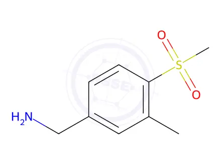 Chemical structure of (4-methanesulfonyl-3-methylphenyl)methanamine