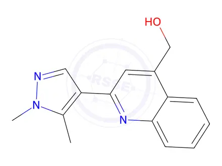 Chemical structure of (2-(1,5-Dimethyl-1H-pyrazol-4-yl)quinolin-4-yl)methanol