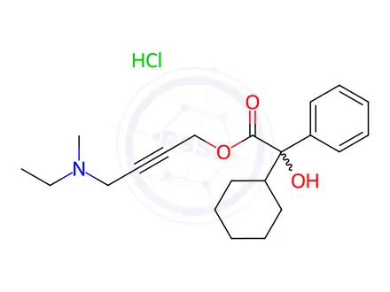 Chemical structure of Oxybutynin Hydrochloride EP Impurity C (HCl Salt)