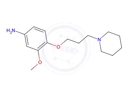 Chemical structure of 3-Methoxy-4-(3-(piperidin-1-yl)propoxy)aniline