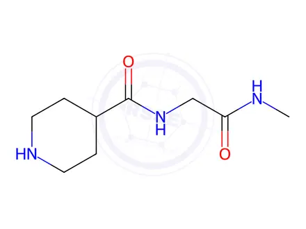 Chemical structure of n-(2-(Methylamino)-2-oxoethyl)piperidine-4-carboxamide