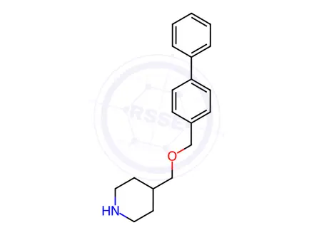 Chemical structure of 4-[([1,1'-Biphenyl]-4-ylmethoxy)methyl]piperidine