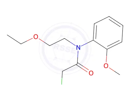 Chemical structure of 2-chloro-N-(2-ethoxyethyl)-N-(2-methoxyphenyl)acetamide