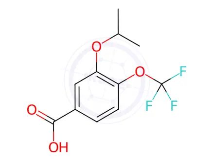 Chemical structure of Benzoic acid, 3-(1-methylethoxy)-4-(trifluoromethoxy)-