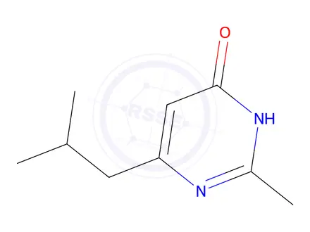 Chemical structure of 6-isobutyl-2-methylpyrimidin-4-ol