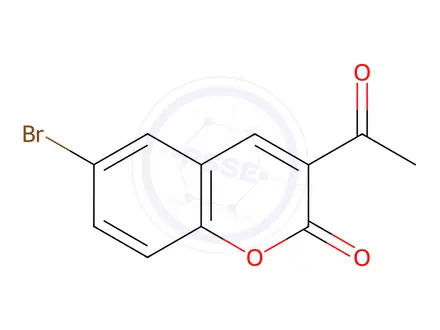 Chemical structure of 3-Acetyl-6-bromocoumarin