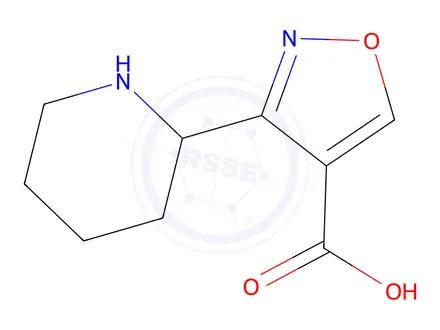 Chemical structure of 3-(Piperidin-2-yl)isoxazole-4-carboxylic acid