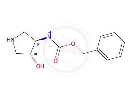 Chemical structure of Trans-Benzyl (4-Hydroxypyrrolidin-3-Yl)Carbamate Hydrochloride(WX601085)