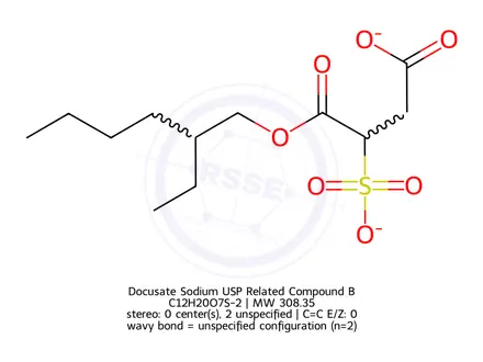 Chemical structure of Docusate Sodium USP Related Compound B