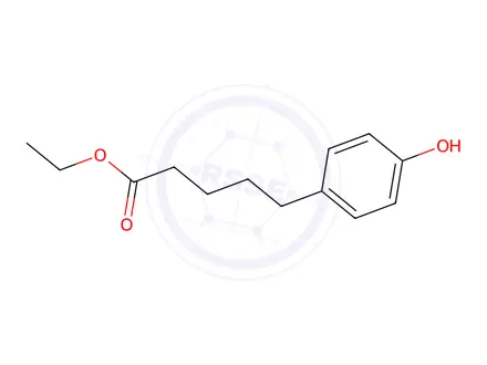 Chemical structure of ethyl 5-(4-hydroxyphenyl)pentanoate