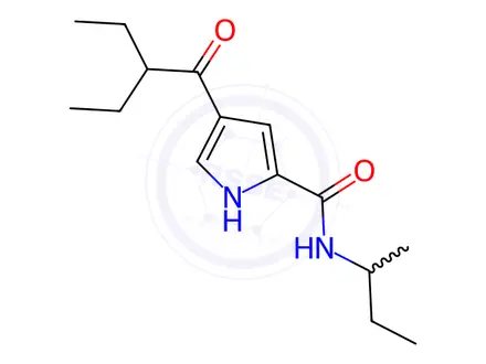 Chemical structure of N-(sec-butyl)-4-(2-ethylbutanoyl)-1H-pyrrole-2-carboxamide
